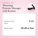 Thrusting Prostate Massager with Remote – 3 Thrust and 12 Vibration Modes – size and measurements