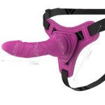 Strap-On Harness with 15 cm Dildo – Adjustable, Fuchsia – view 3