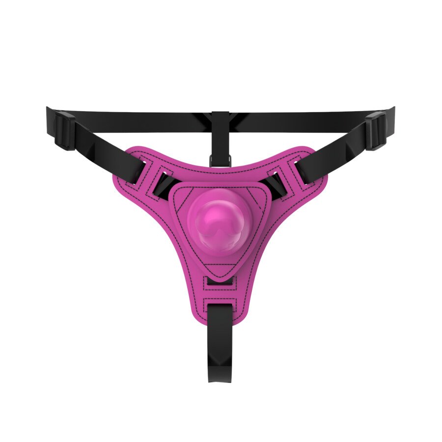 Strap-On Harness with 15 cm Dildo – Adjustable, Fuchsia – view 6