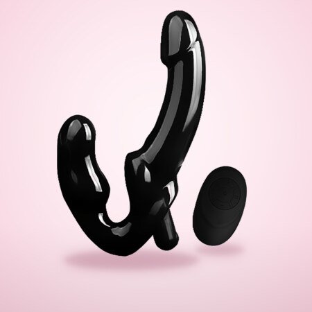 Strapless Strap-On Vibrator with Remote – 24.5 cm