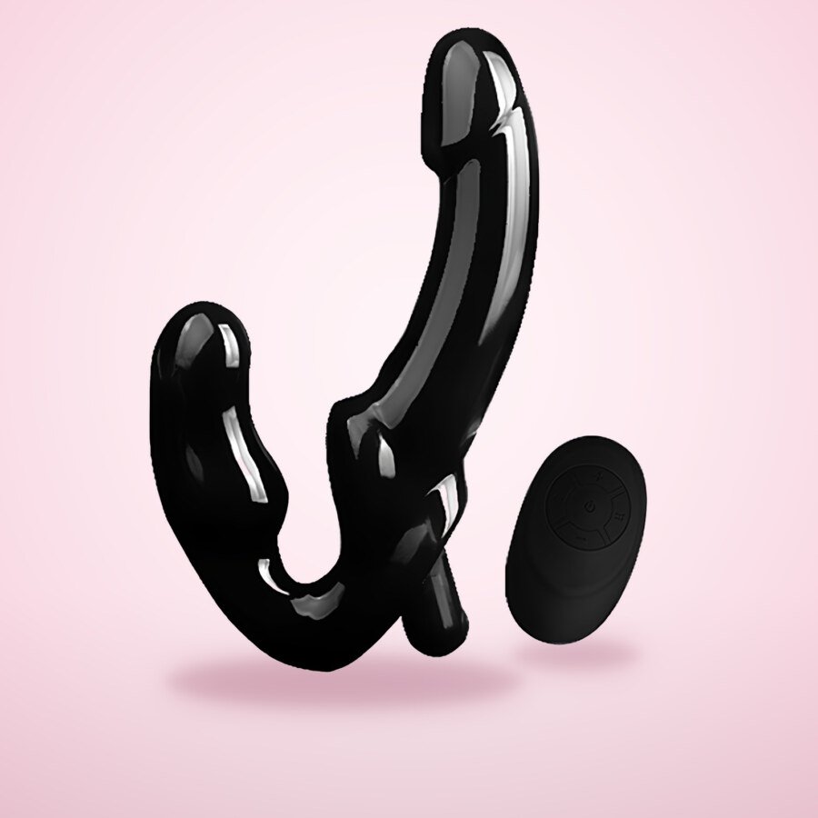 Strapless Strap-On Vibrator with Remote – 24.5 cm