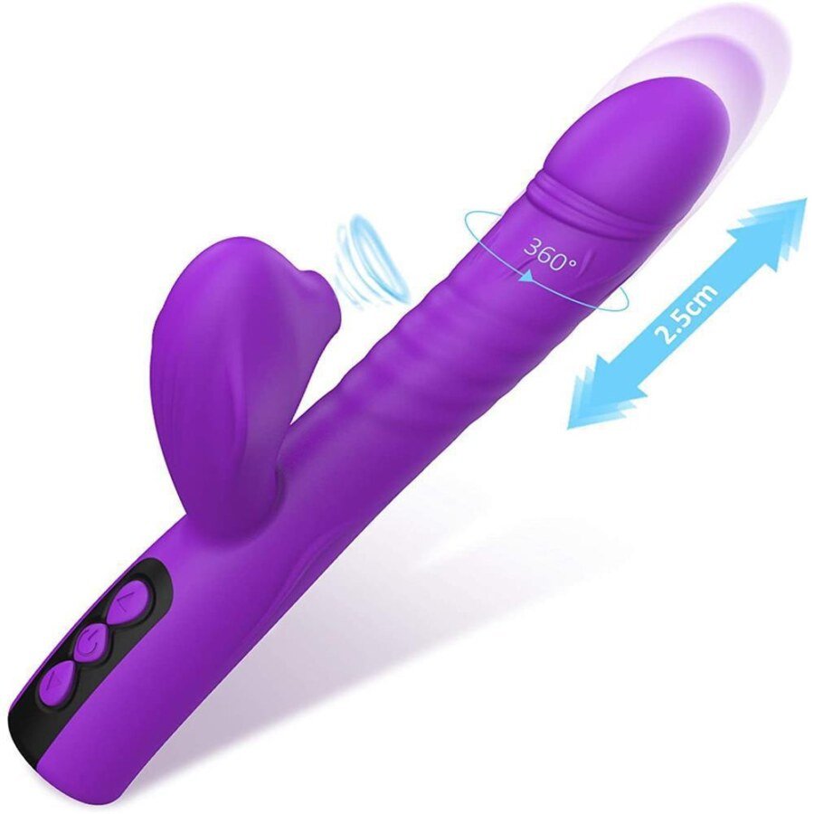 Original supplier image CH-3C90370 #1 Thrusting Rabbit Vibrator with Clitoral Suction – 8 Modes
