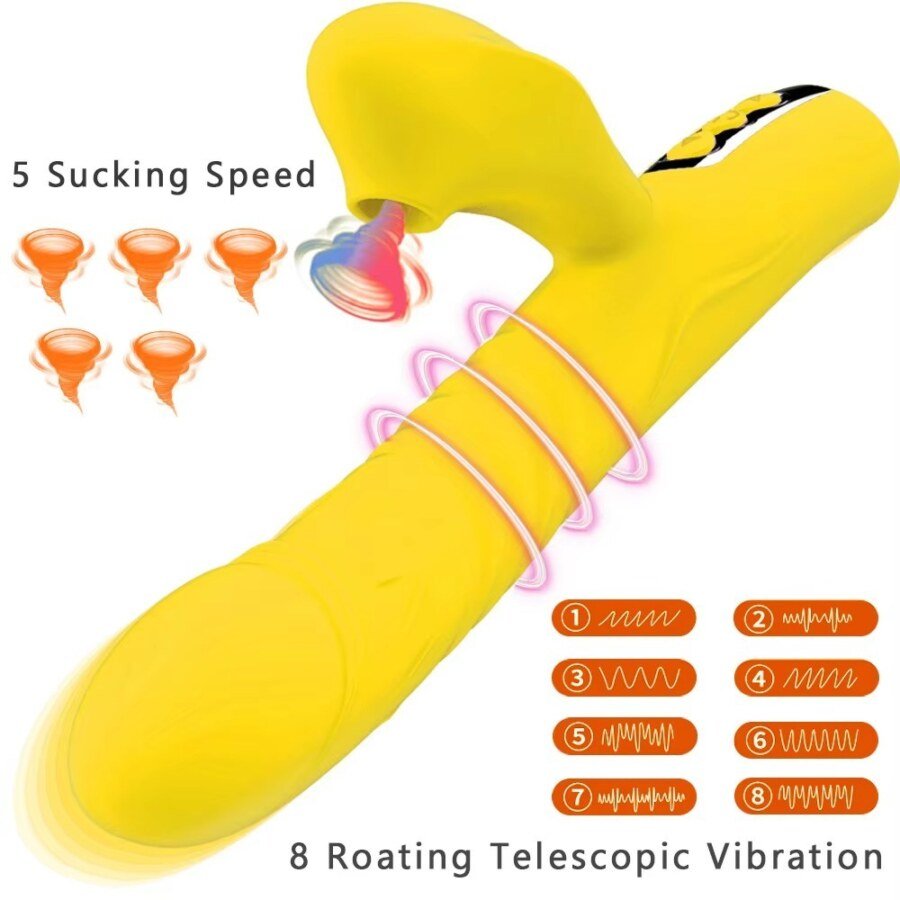 Original supplier image CH-3C90370 #5 Thrusting Rabbit Vibrator with Clitoral Suction – 8 Modes – view 3
