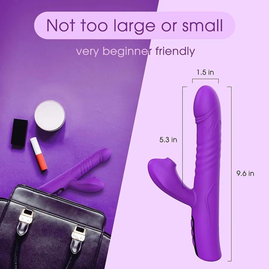 Original supplier image CH-3C90370 #6 Thrusting Rabbit Vibrator with Clitoral Suction – 8 Modes – view 5