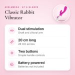 Classic Rabbit Vibrator – 20 cm, Battery Powered – key features at a glance