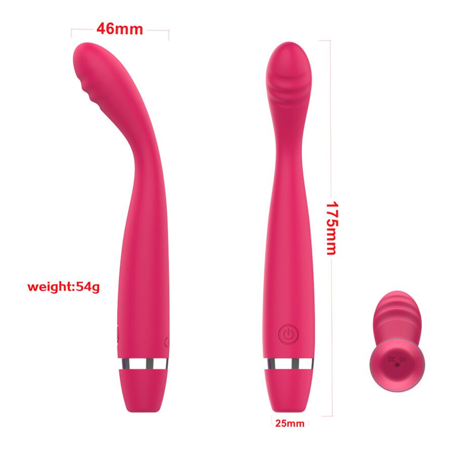 Slim G-Spot Vibrator – 10 Modes, Curved Tip, 17.5 cm – view 3