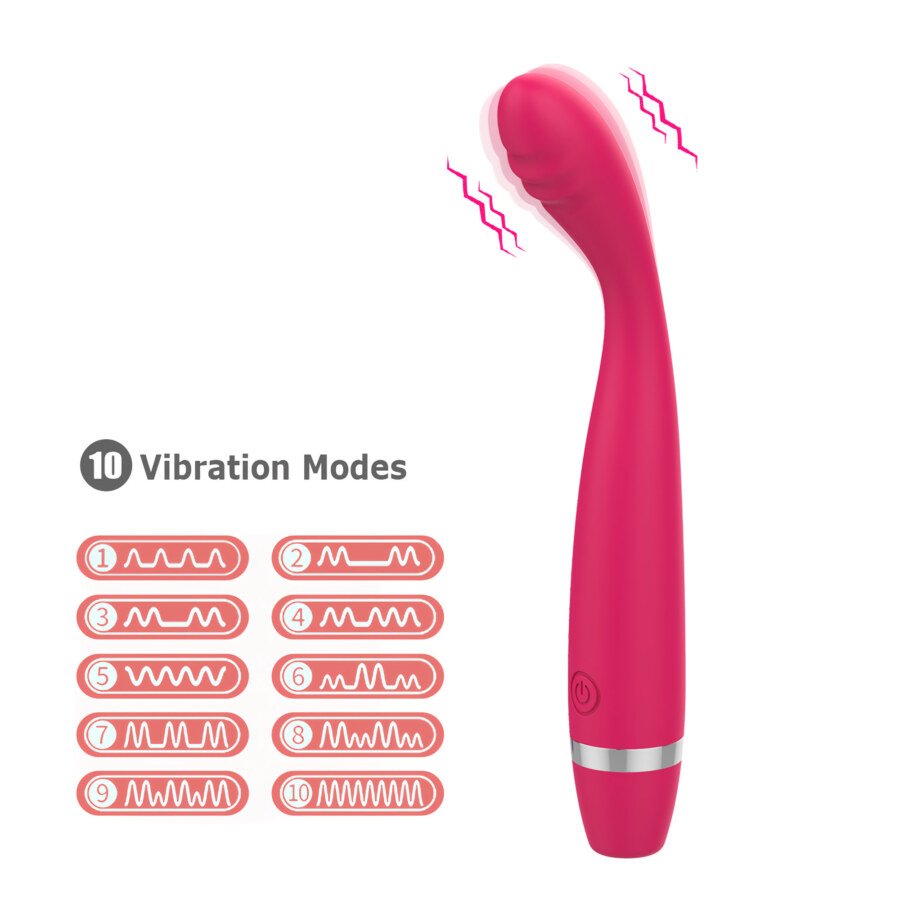Slim G-Spot Vibrator – 10 Modes, Curved Tip, 17.5 cm – view 4