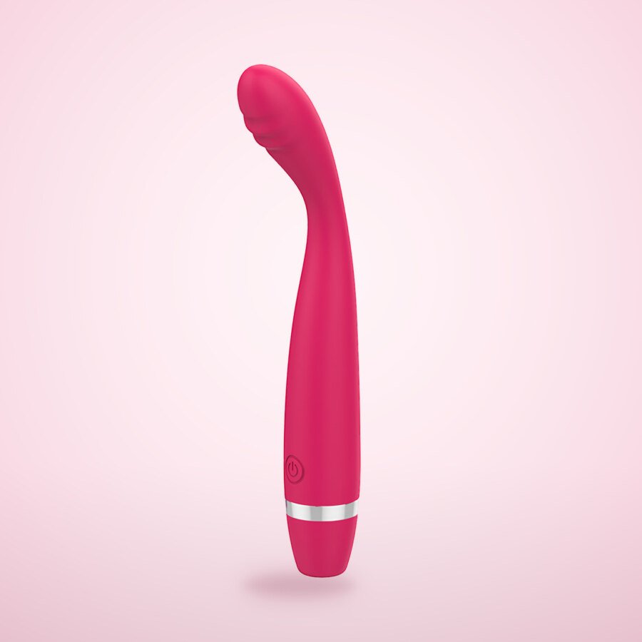 Slim G-Spot Vibrator – 10 Modes, Curved Tip, 17.5 cm