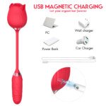 Rose Toy with Thrusting Bullet – 10 Sucking and 10 Vibration Modes, IPX7 – view 3