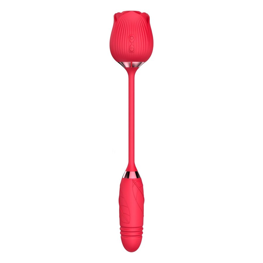 Rose Toy with Thrusting Bullet – 10 Sucking and 10 Vibration Modes, IPX7 – view 2