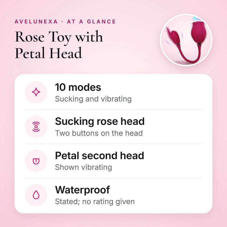 Rose Toy with Petal Head – 10 Modes, Sucking and Vibrating – key features at a glance