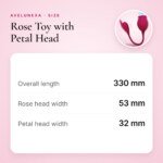 Rose Toy with Petal Head – 10 Modes, Sucking and Vibrating – size and measurements