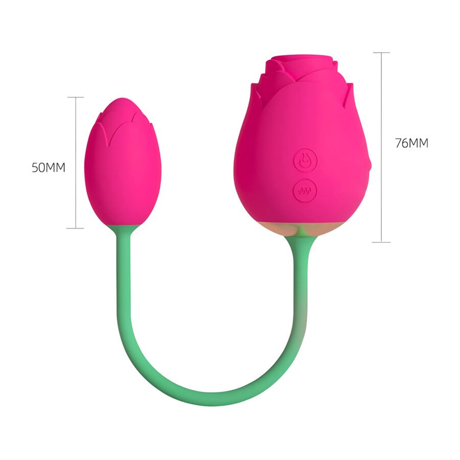 Rose Toy with Bud on a Stem – 5 Sucking and 10 Vibration Modes, IPX7 – view 4