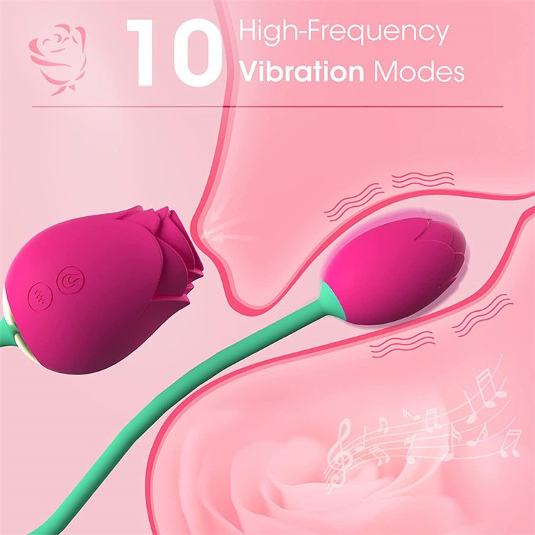 Rose Toy with Bud on a Stem – 5 Sucking and 10 Vibration Modes, IPX7 – view 6