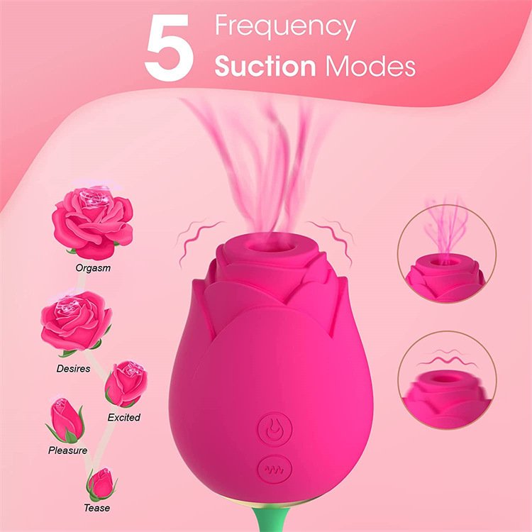 Rose Toy with Bud on a Stem – 5 Sucking and 10 Vibration Modes, IPX7 – view 7