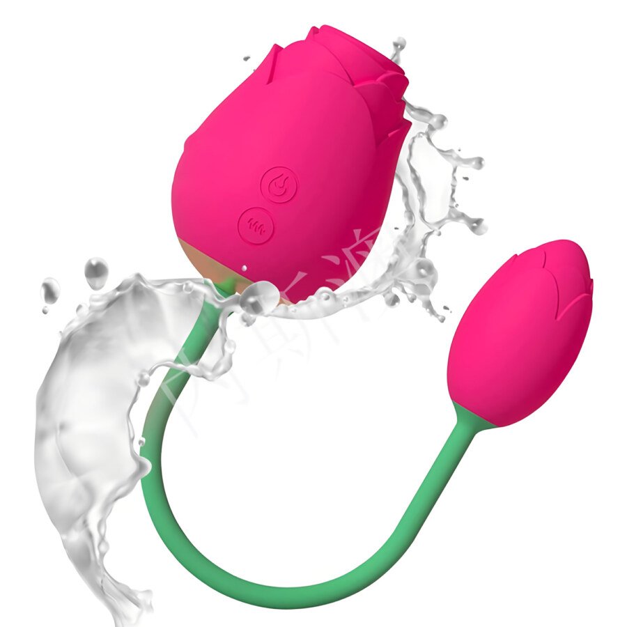 Rose Toy with Bud on a Stem – 5 Sucking and 10 Vibration Modes, IPX7 – view 3