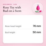 Rose Toy with Bud on a Stem – 5 Sucking and 10 Vibration Modes, IPX7 – size and measurements