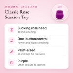 Classic Rose Suction Toy – One-Button Control, Purple – key features at a glance