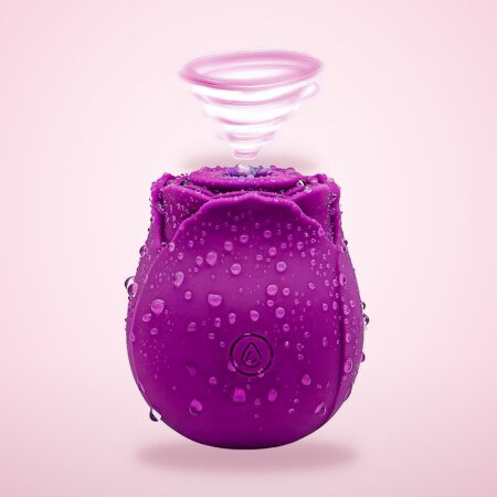 Classic Rose Suction Toy – One-Button Control, Purple