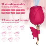 Rose Toy with Butterfly Stem – 10 Sucking and 10 Vibration Modes, IPX7 – view 2