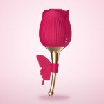 Rose Toy with Butterfly Stem – 10 Sucking and 10 Vibration Modes, IPX7