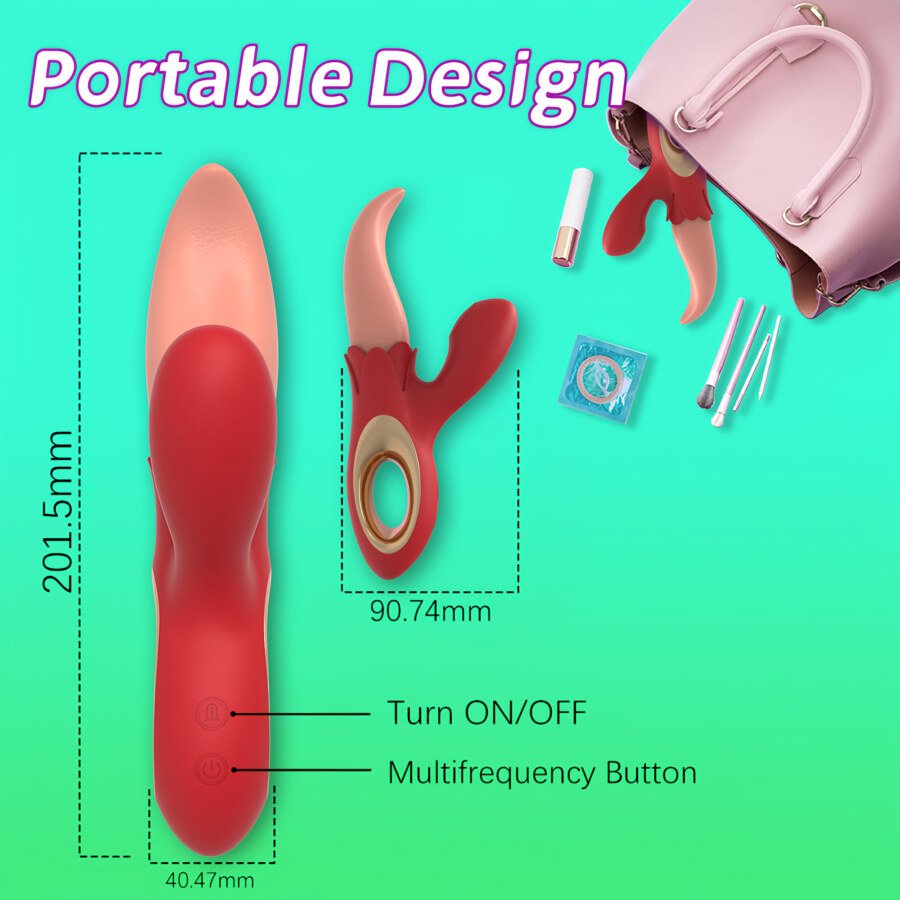 Tongue Rabbit Vibrator with Clitoral Suction – 10 Licking and 10 Sucking Modes, IPX5 – view 5
