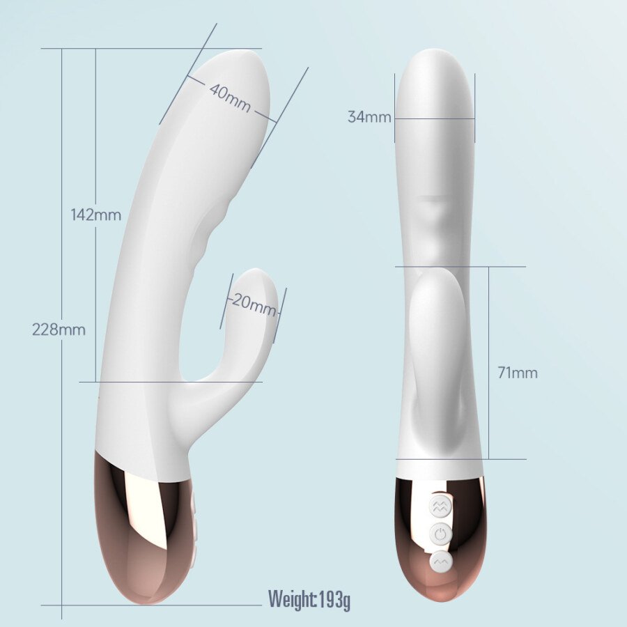 Heated Rabbit Vibrator – 12 Vibration Modes and 7 G-Spot Modes, USB Rechargeable – view 3