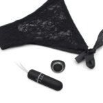 Vibrating Knickers with Ring Remote – Black Lace, 10 Modes – view 4