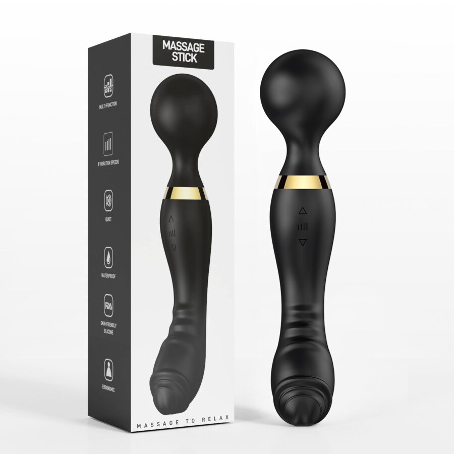 Dual-Ended Massage Wand – 8 Speeds, 20 Patterns