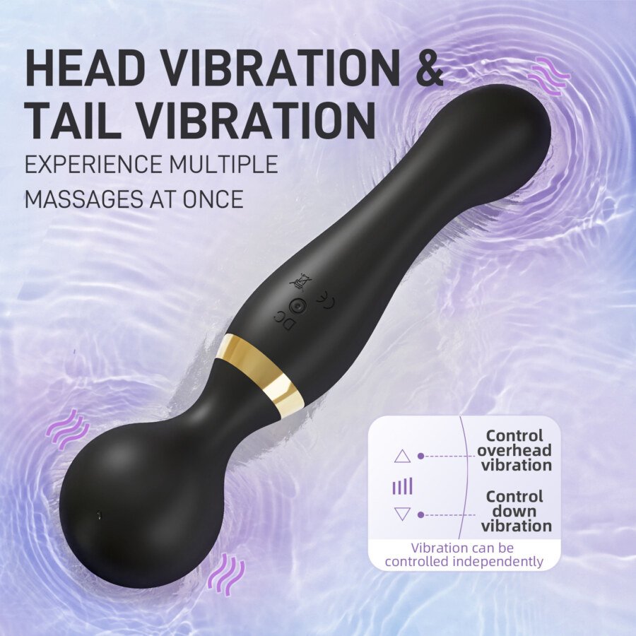 Dual-Ended Massage Wand – 8 Speeds, 20 Patterns – view 2